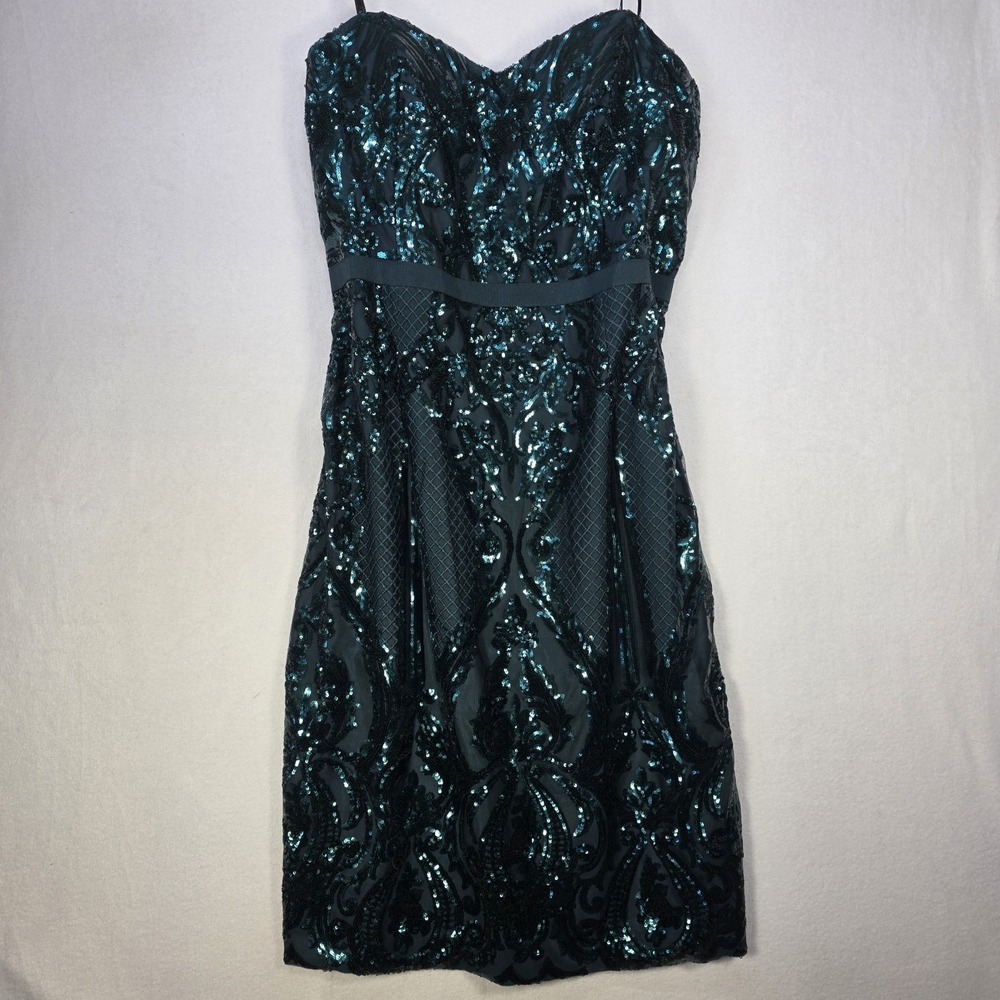 STUNNING! NWT Women's City Chic Sofia Emerald Sequin Sheath Midi Dress Sz 22